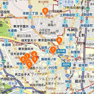 神田・神保町・御茶ノ水のカフェマップ400