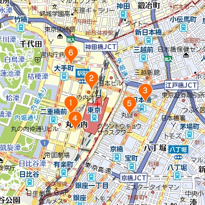 大手町・日本橋のカフェマップ