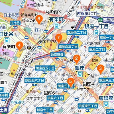 銀座・有楽町・日比谷のカフェマップ400